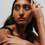 The Nina Flat Signet Ring in Red Jasper