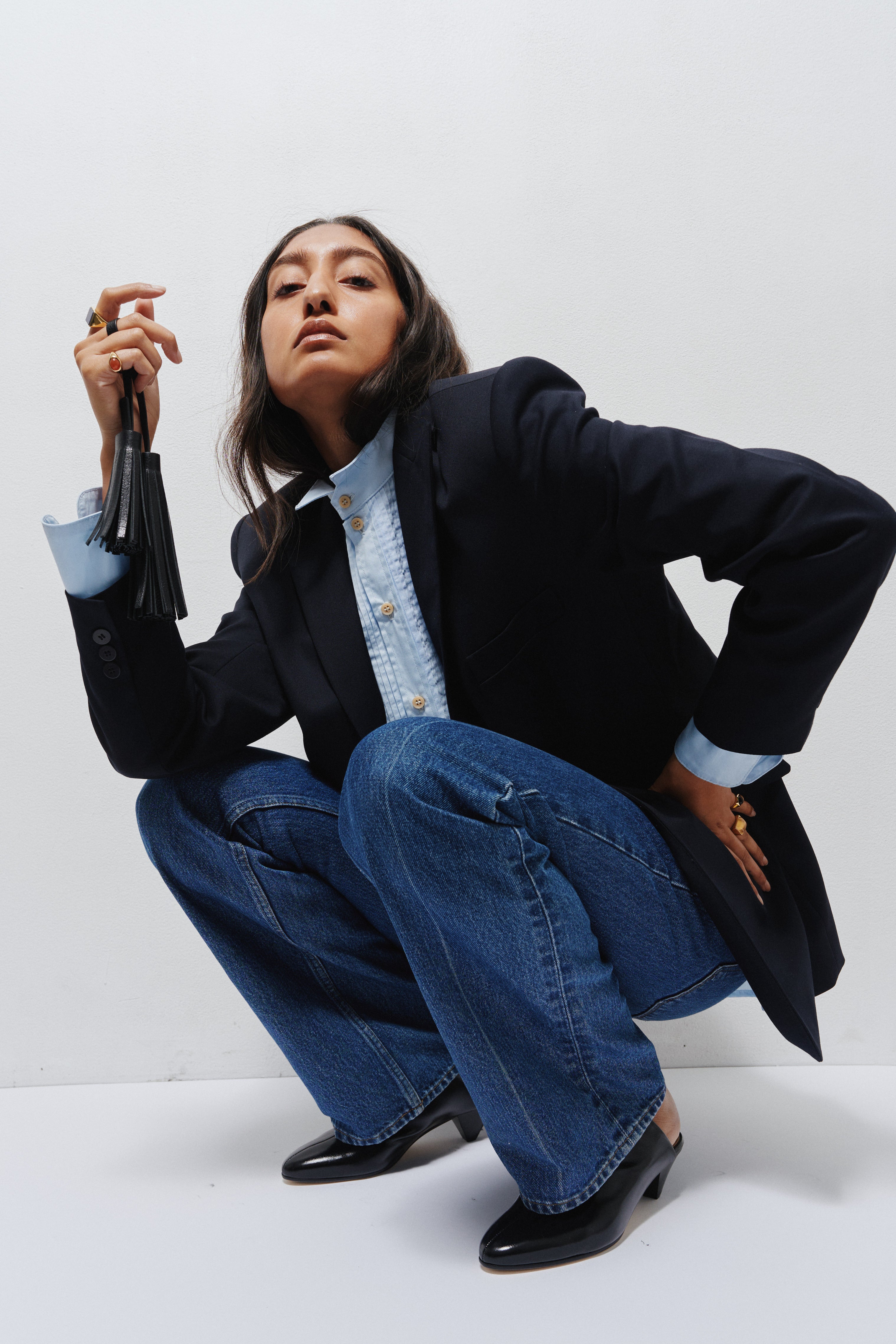 The Fringe Tie in Black