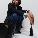 The Fringe Tie in Black