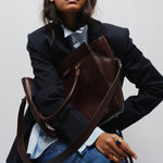 The Trap Tote in Oxblood