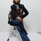 The Trap Tote in Oxblood