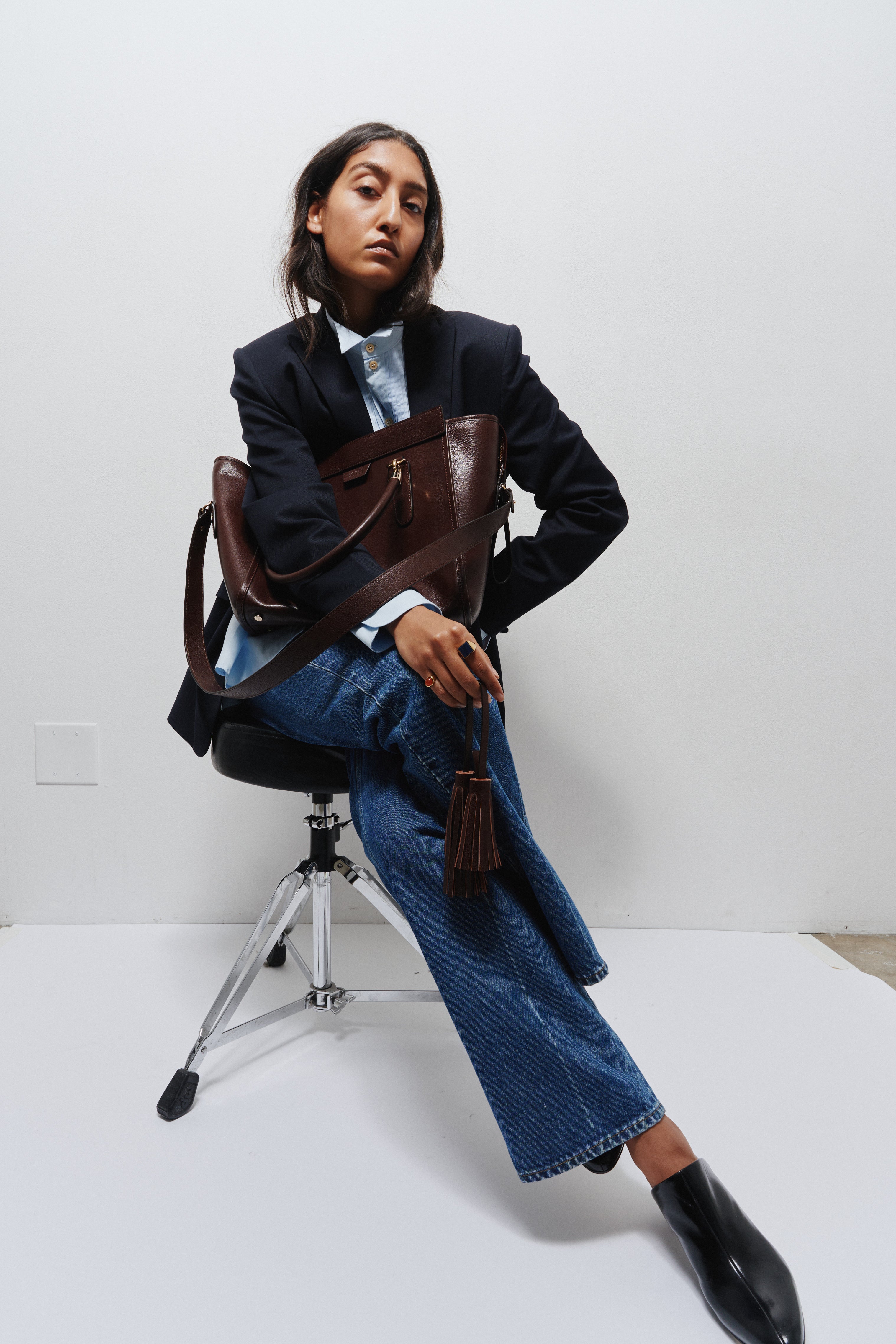 The Trap Tote in Oxblood