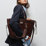 The Trap Tote in Oxblood