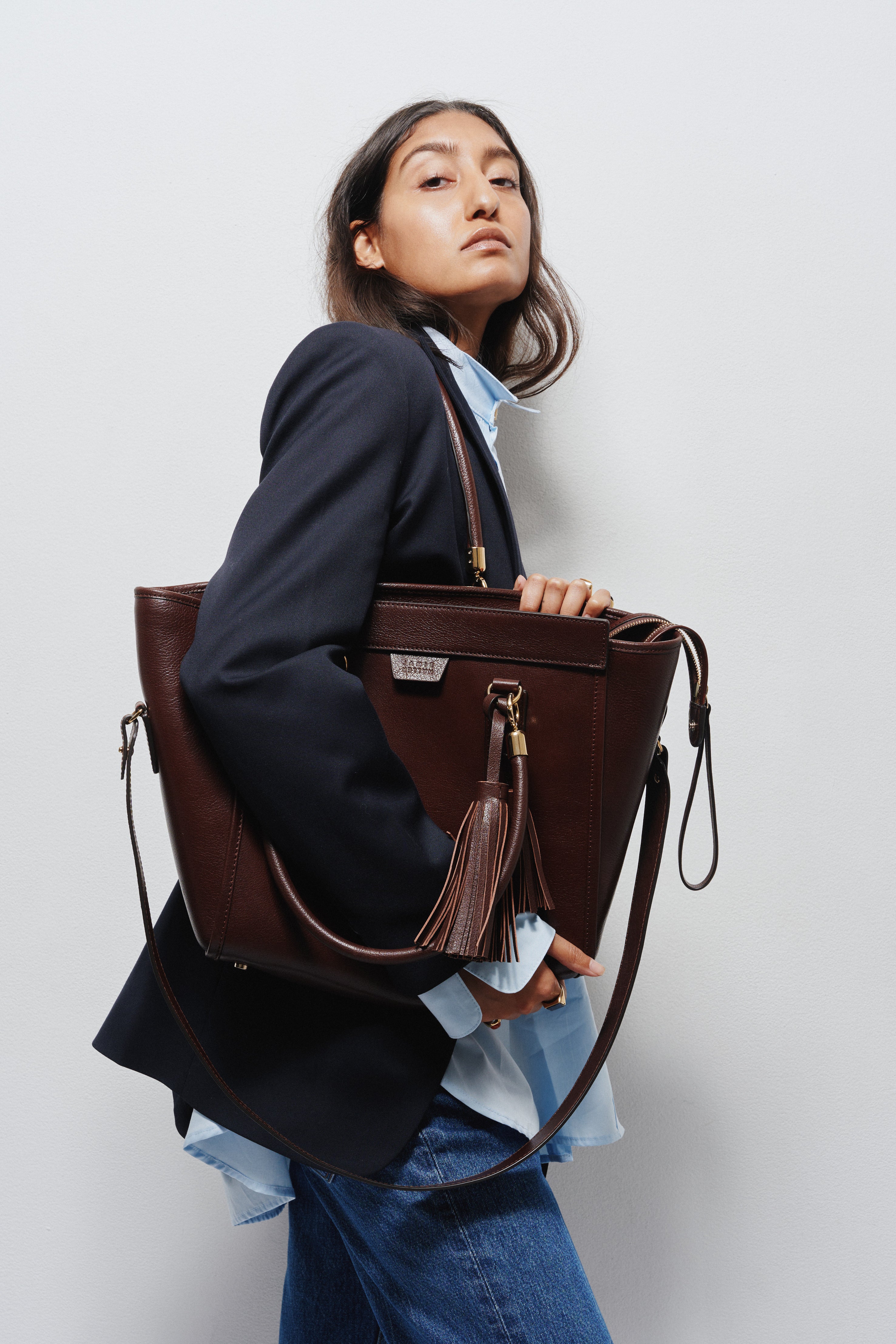 The Trap Tote in Oxblood