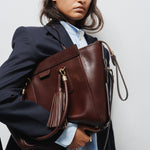 The Fringe Tie in Oxblood