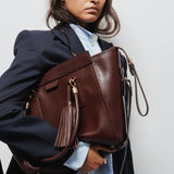 The Fringe Tie in Oxblood