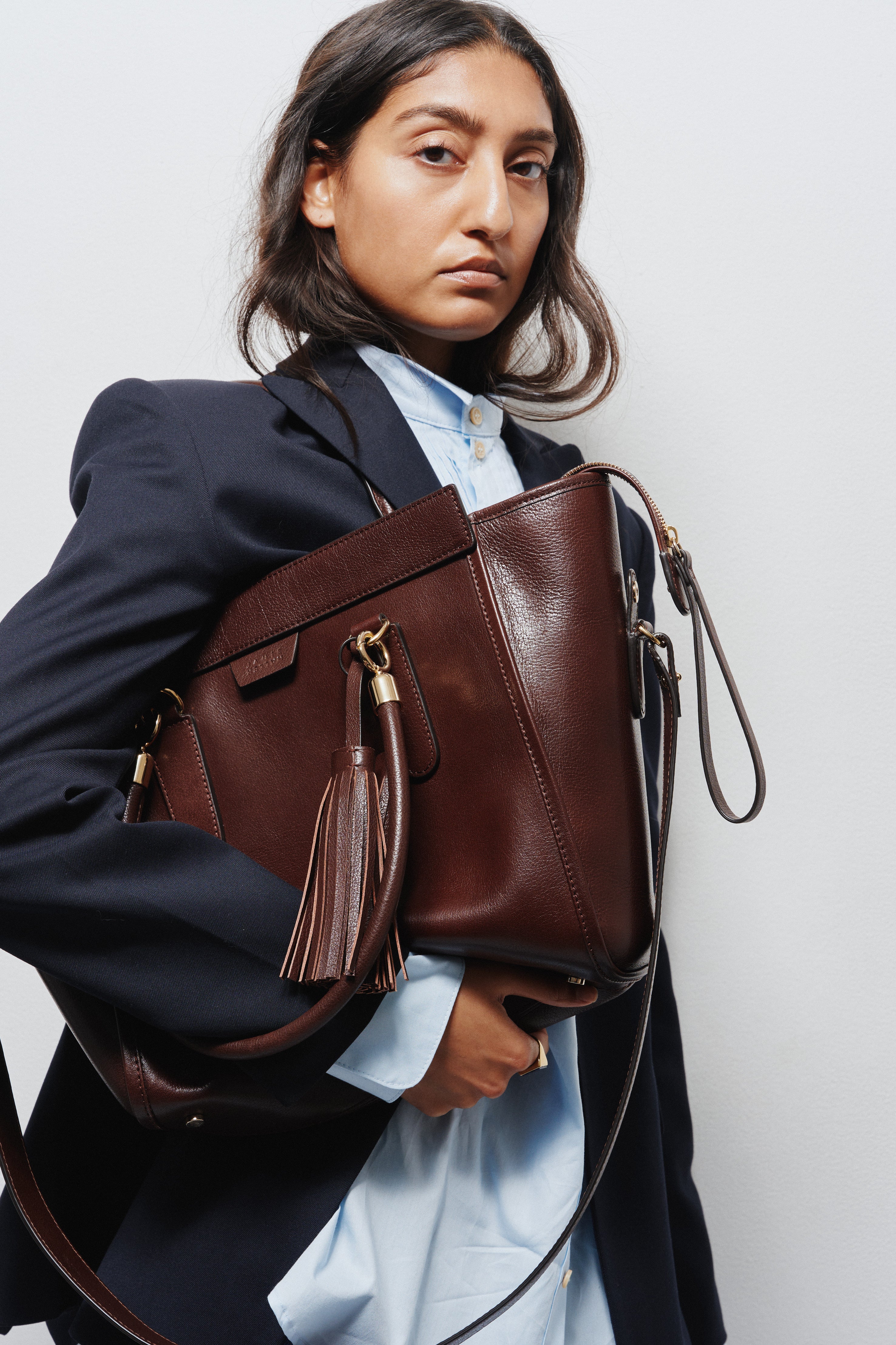 The Fringe Tie in Oxblood