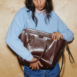 The Trap Tote in Oxblood