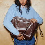 The Trap Tote in Oxblood