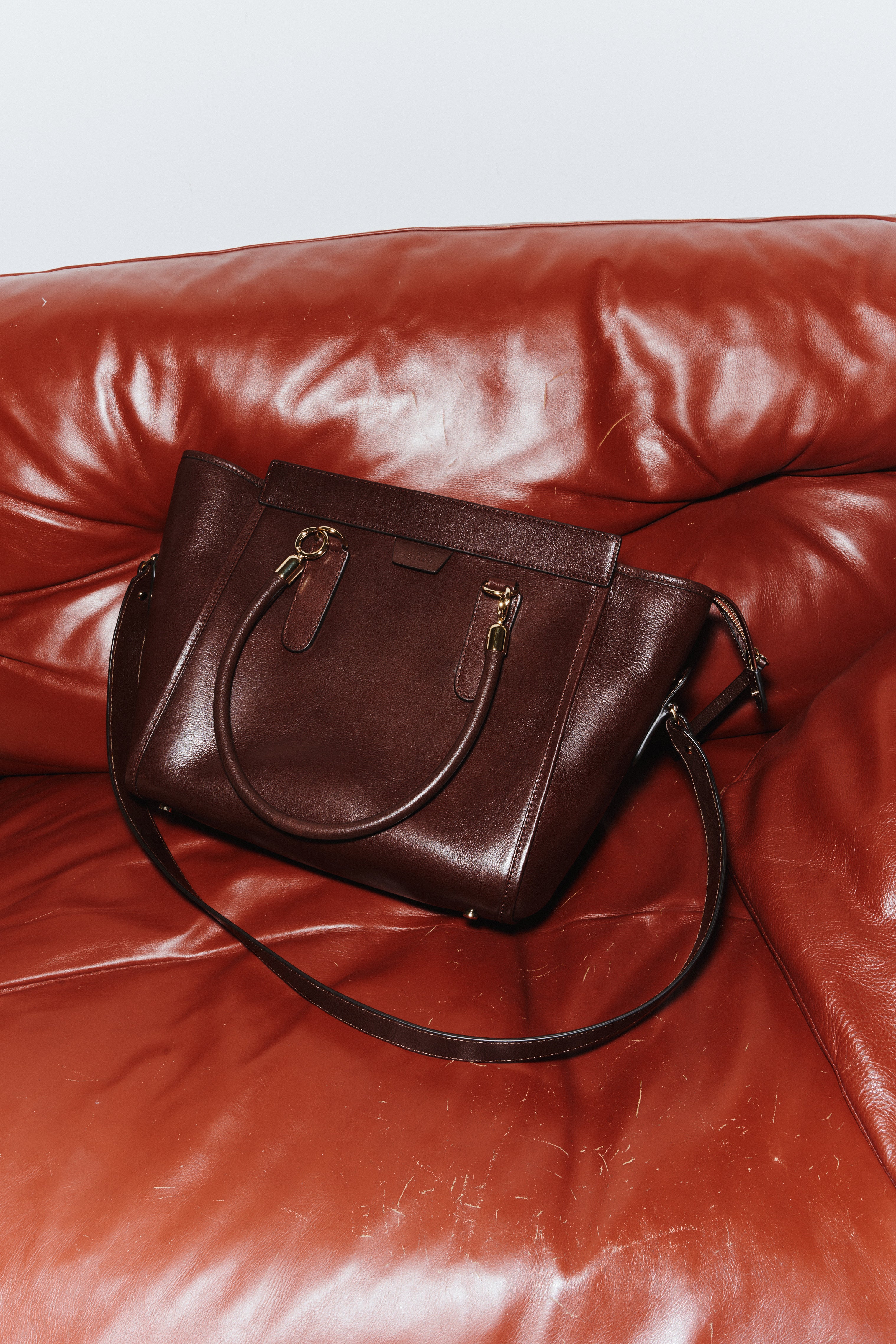 The Trap Tote in Oxblood