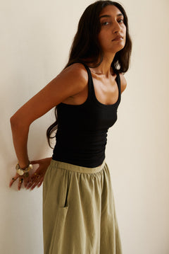 The Undershirt Rib Tank in Black