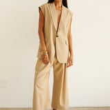 The Gaucho Pleat in Tan