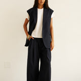 The Gaucho Pleat in Navy