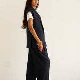 The Gaucho Pleat in Navy