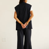 The Gaucho Pleat in Navy