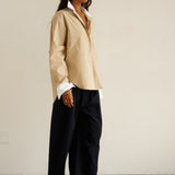 The Tipped Weekend Shirt in Honey Stripe