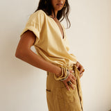 The V Tee in Butter