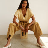 The V Tee in Butter