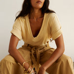 The V Tee in Butter