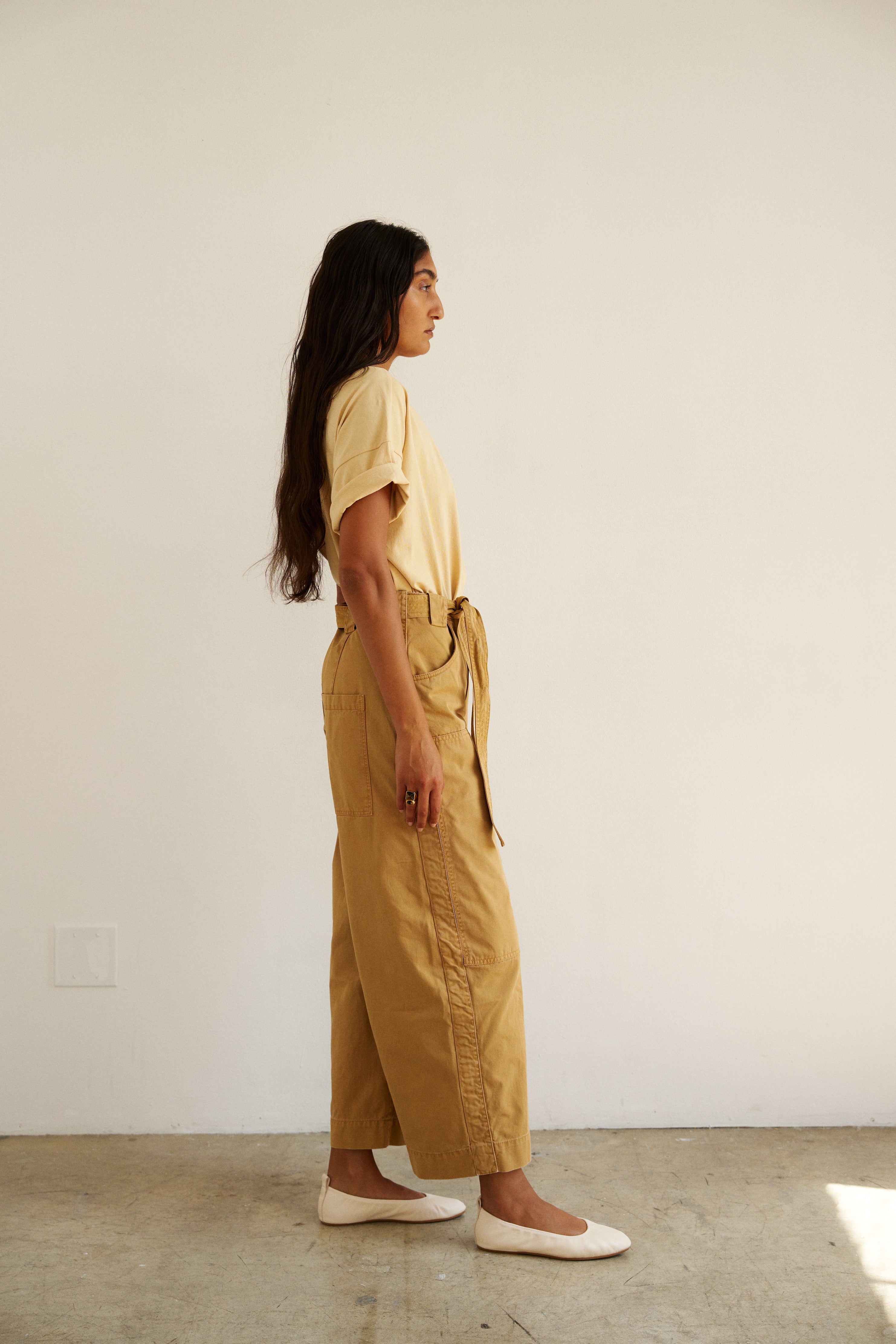 The V Tee in Butter