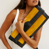 The Document Clutch in Yellow / Black