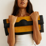 The Document Clutch in Yellow / Black