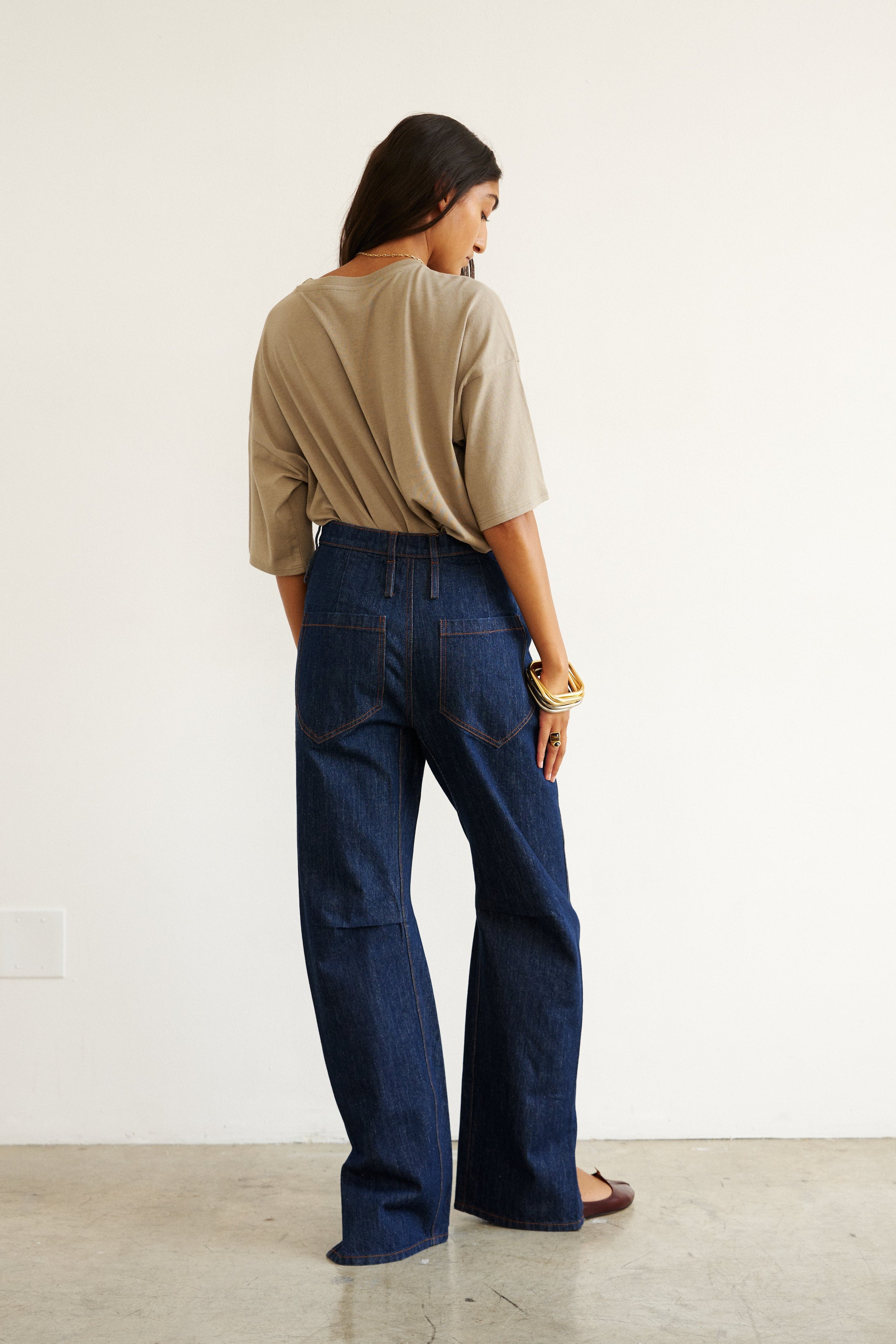 The Draped Tee in French Grey