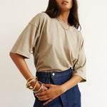 The Draped Tee in French Grey