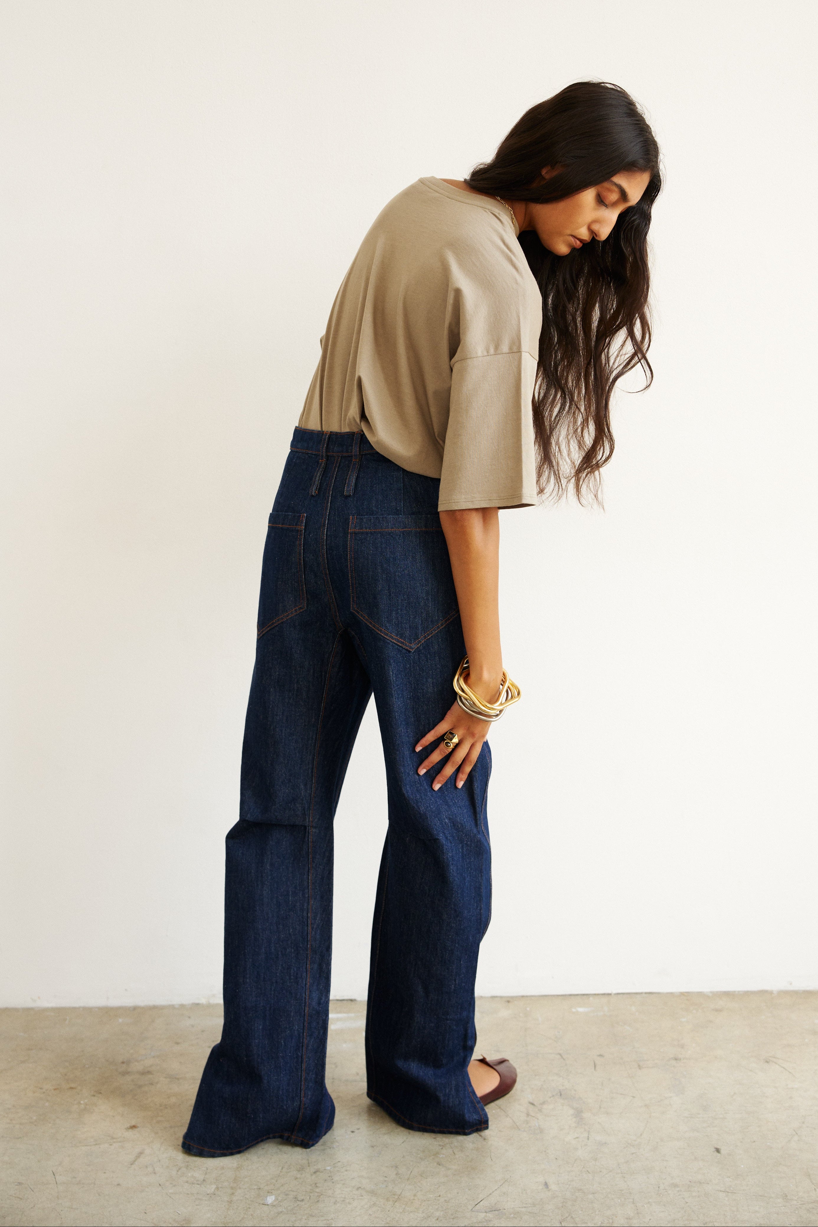 The Draped Tee in French Grey