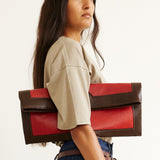 The Document Clutch in Snake Mix