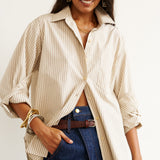 The Weekend Shirt in Chianti Stripe
