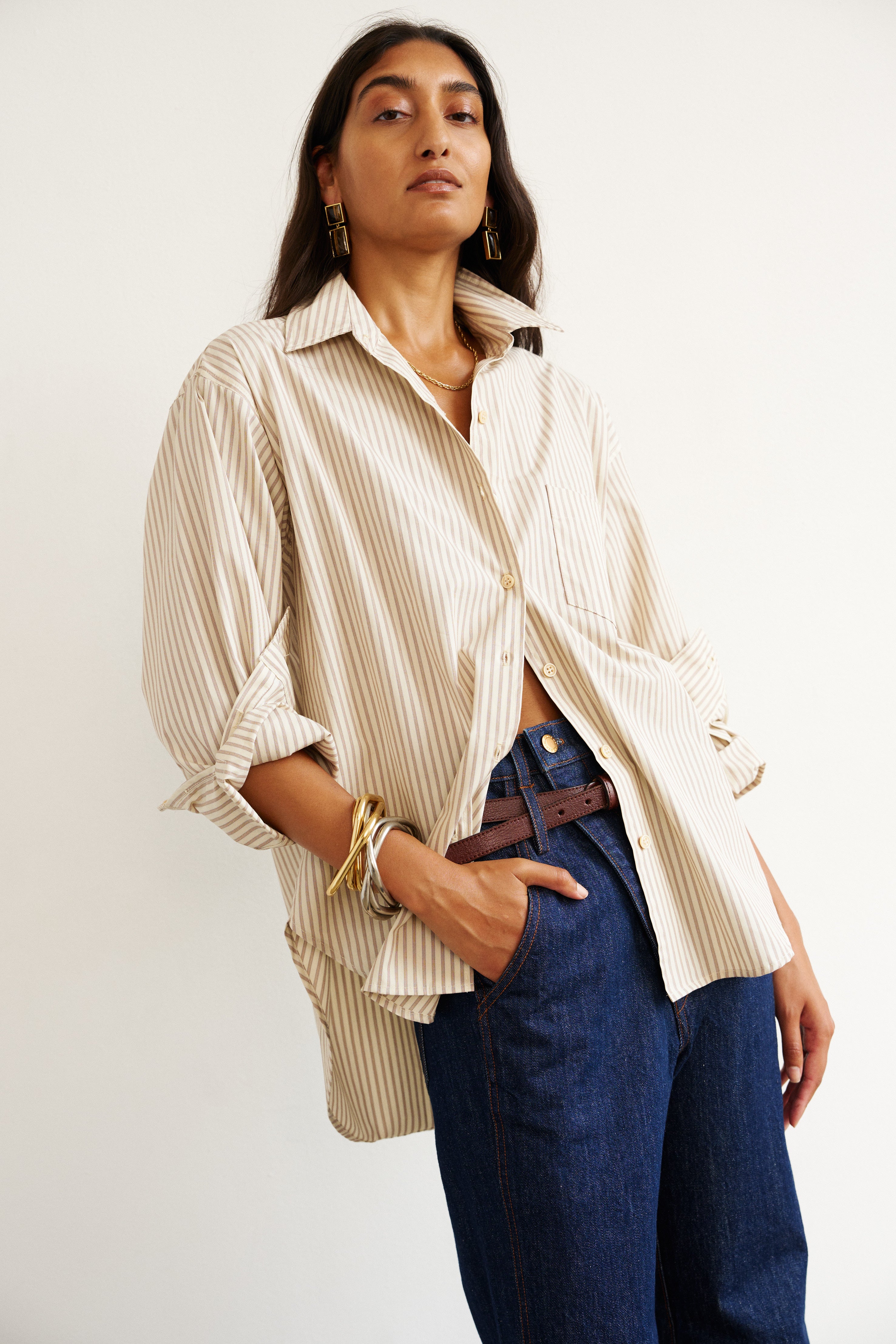 The Weekend Shirt in Chianti Stripe
