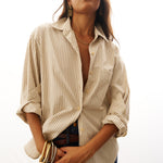 The Weekend Shirt in Chianti Stripe