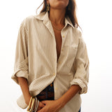 The Weekend Shirt in Chianti Stripe