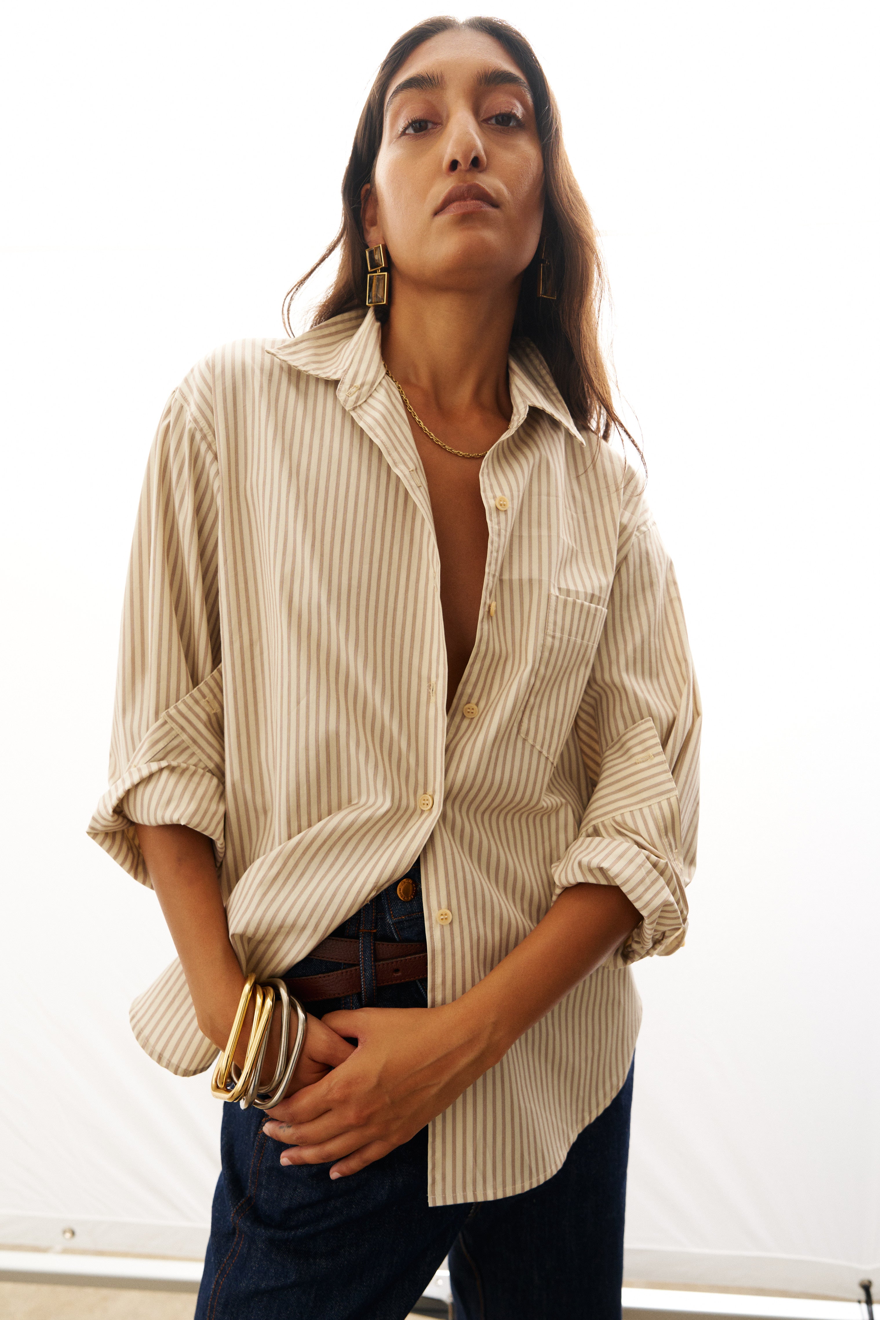 The Weekend Shirt in Chianti Stripe