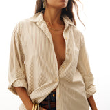 The Weekend Shirt in Chianti Stripe