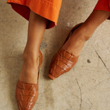 The Weave Slip On in Cognac