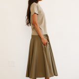 The Italian Summer Skirt in Taupe