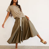 The Italian Summer Skirt in Taupe