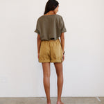 The V Tee in Olive