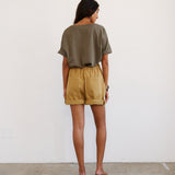The V Tee in Olive