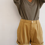 The V Tee in Olive