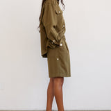 The Pleat Short in Khaki