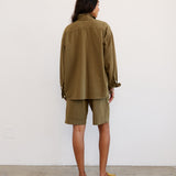 The Pleat Short in Khaki