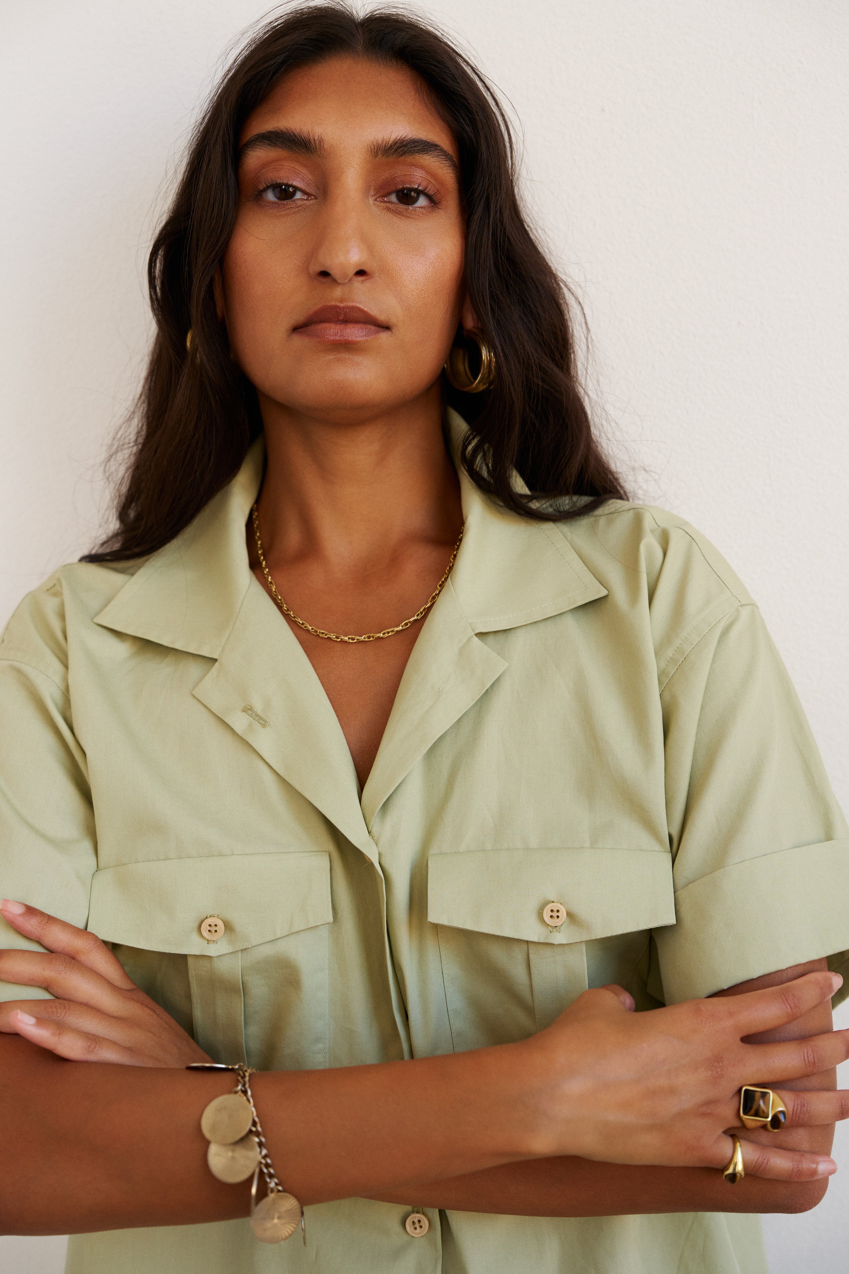 The Safari Shirt in Pistachio