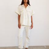 The Safari Shirt in Ecru