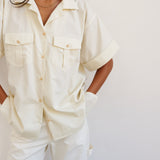The Safari Shirt in Ecru
