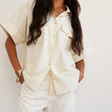The Safari Shirt in Ecru