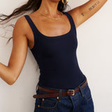 The Undershirt Rib Tank in Navy