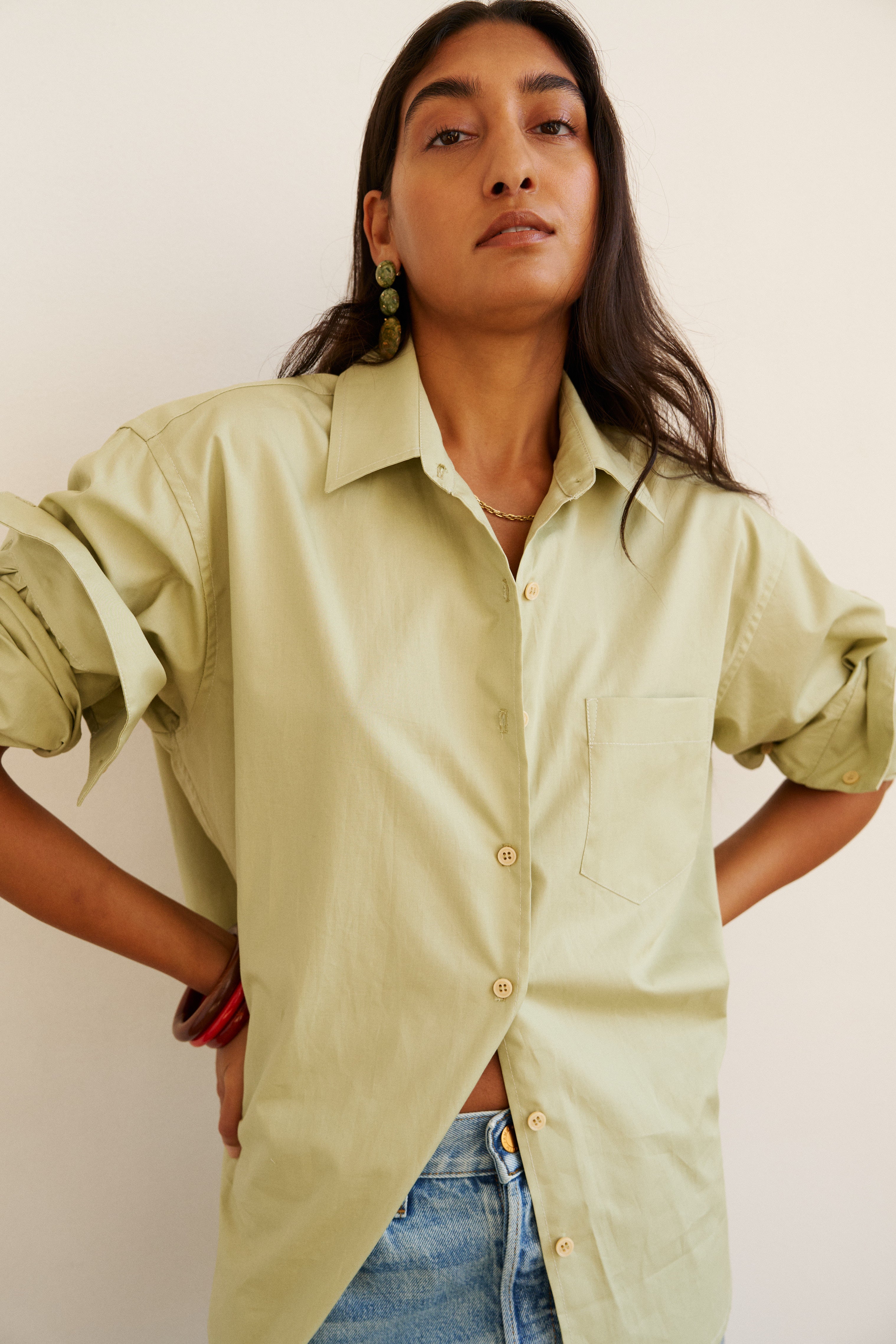 The Weekend Shirt in Pistachio